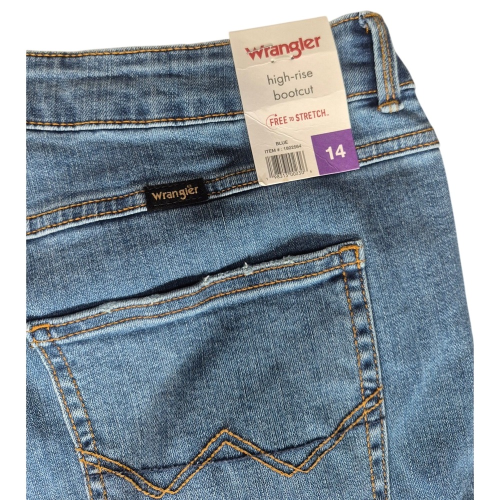 Wrangler Womens High Rise Bootcut Free to Stretch Blue Jeans Size 14 NWT 1802564 - Picture 3 of 8